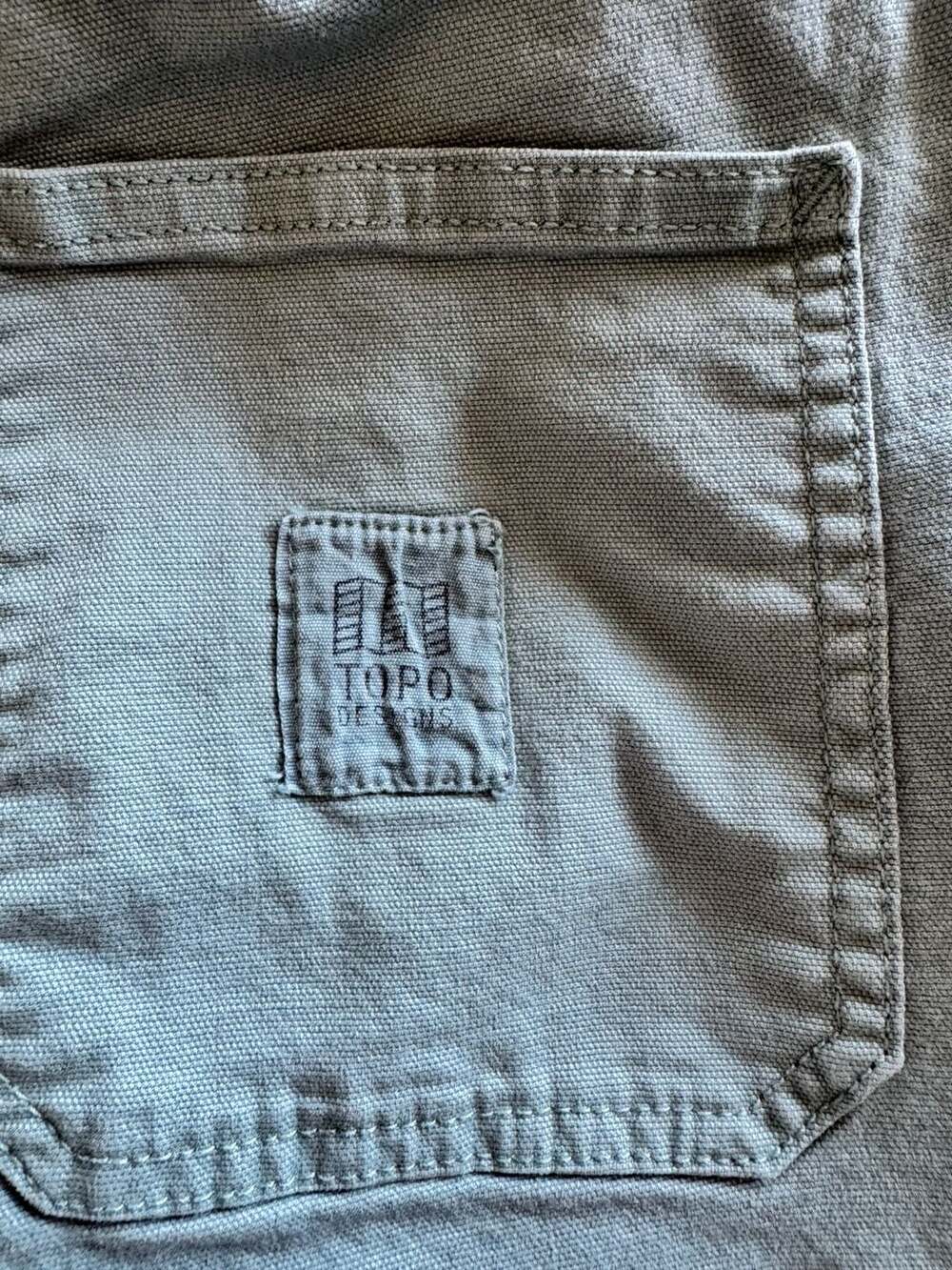 Topo Designs Dirt Pants Blue Cotton Drawstring Elastic Waist LARGE - Picture 2 of 9